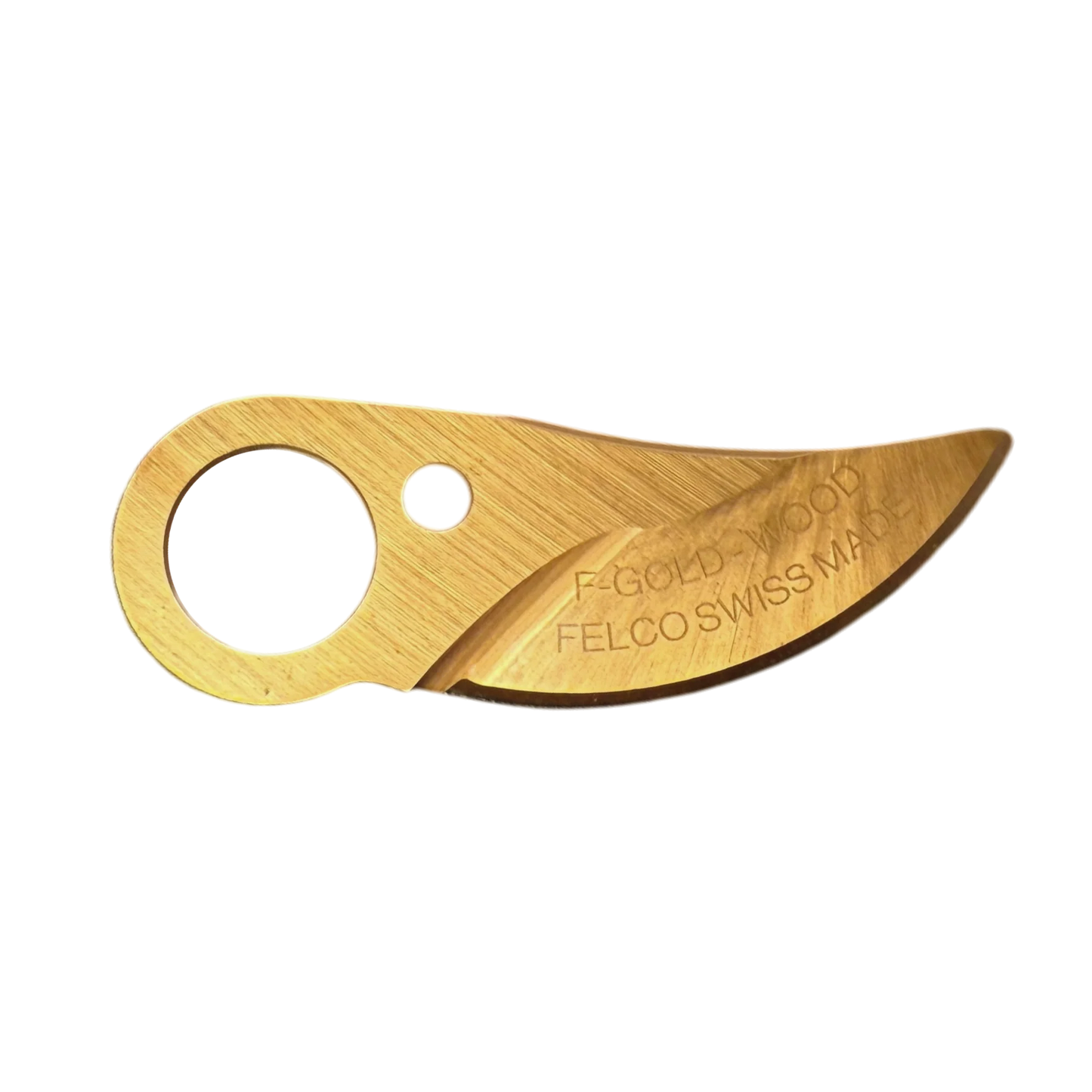 Felco Replacement Blade 834W/1 F-GOLD with engraved design, perfect for pruner replacement and precision cutting.