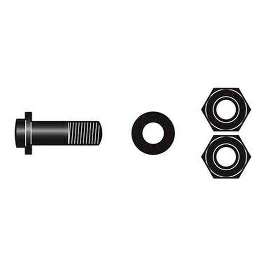 Felco C9/90 Replacement Kit components: bolt, washer, and nuts for tool maintenance and durability.