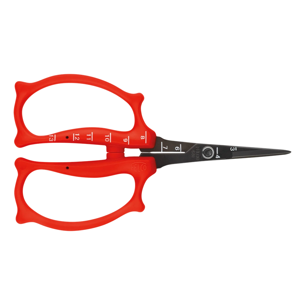 Felco 420 Precision Trimming Scissors F-420 with ergonomic handle and narrow cutting head for precise plant care.