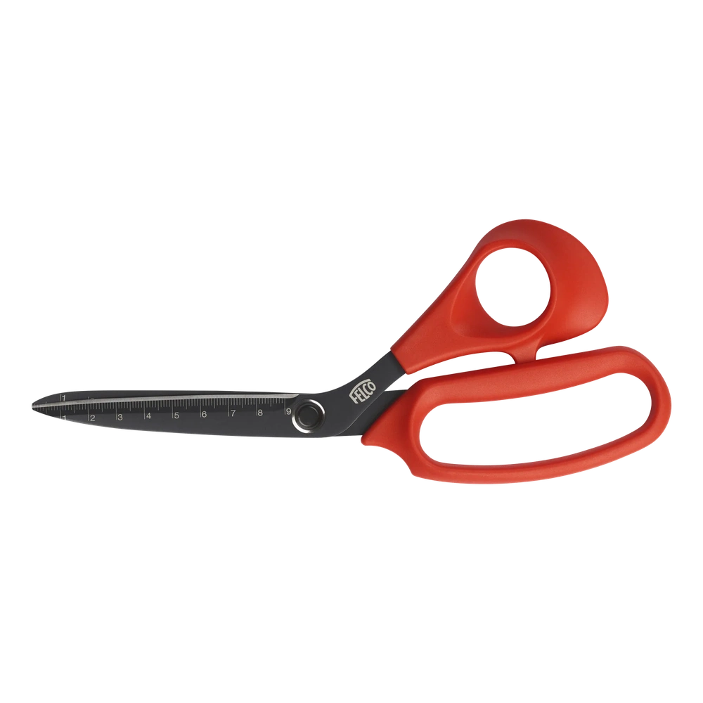 Felco 455 multi-purpose scissors with stainless steel blades and red PVC handles for precise cutting.