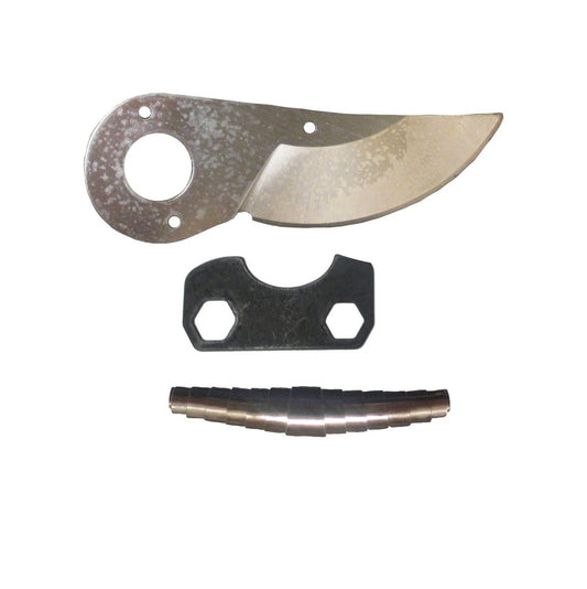 Replacement parts for Felco pruners including a cutting blade, spring, and key set for models 2, 4, 11, 400.