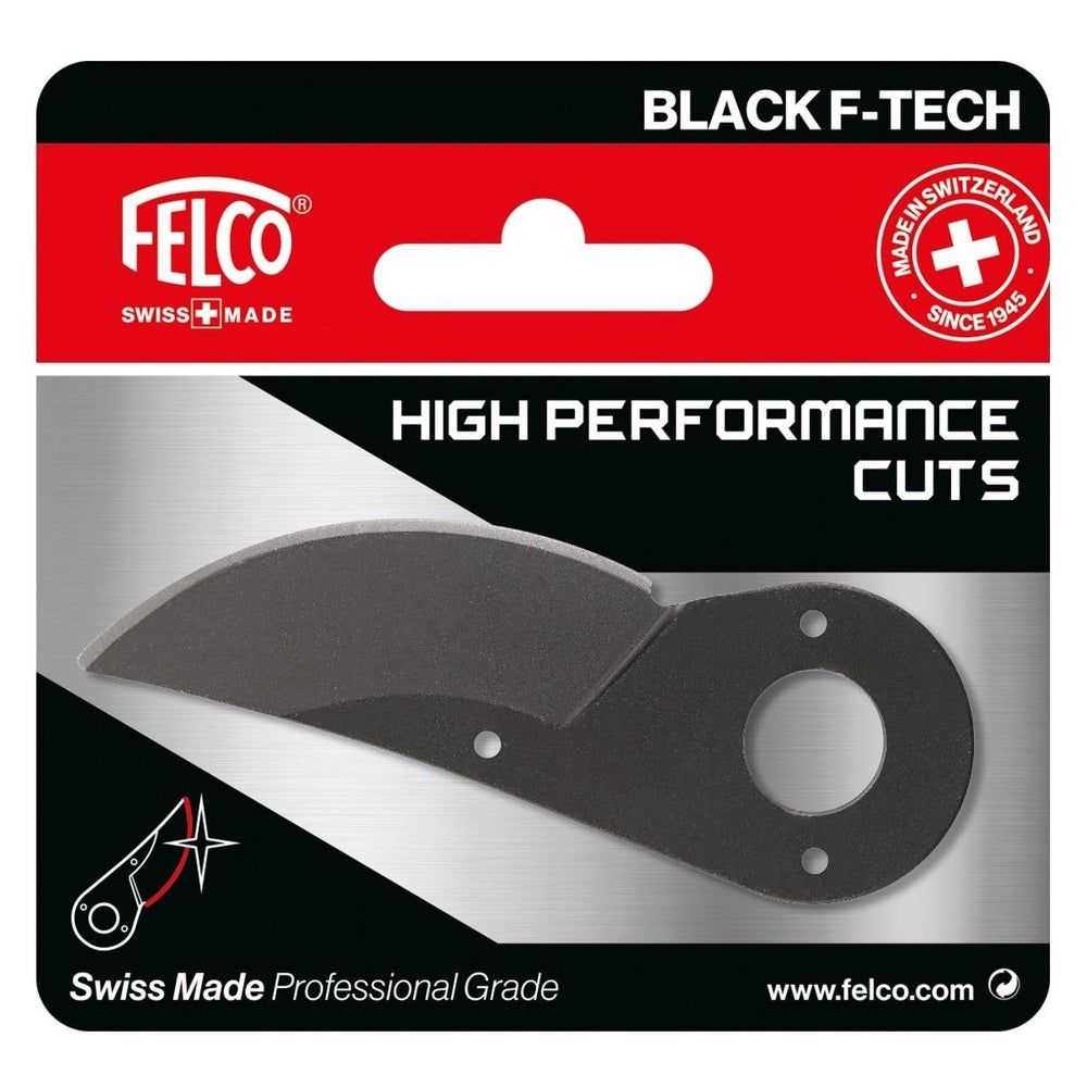Felco 2/3 Replacement Cutting Blade Black F-Tech for high performance cuts, Swiss made, compatible with Felco 2, 4, 11, 400.