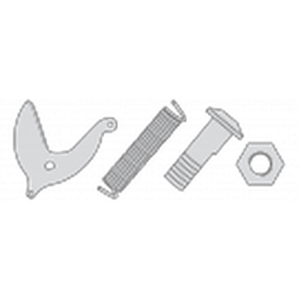 Felco 290/3-1 Replacement Kit components: blade, spring, bolt, and nut for pruning shears.
