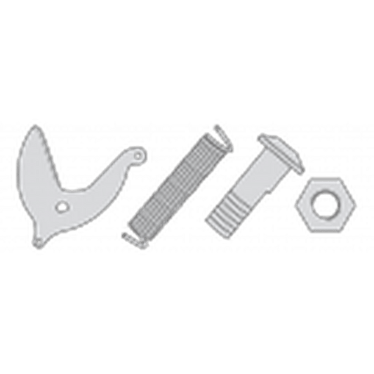 Felco 290/3-1 Replacement Kit components: blade, spring, bolt, and nut for pruning shears.