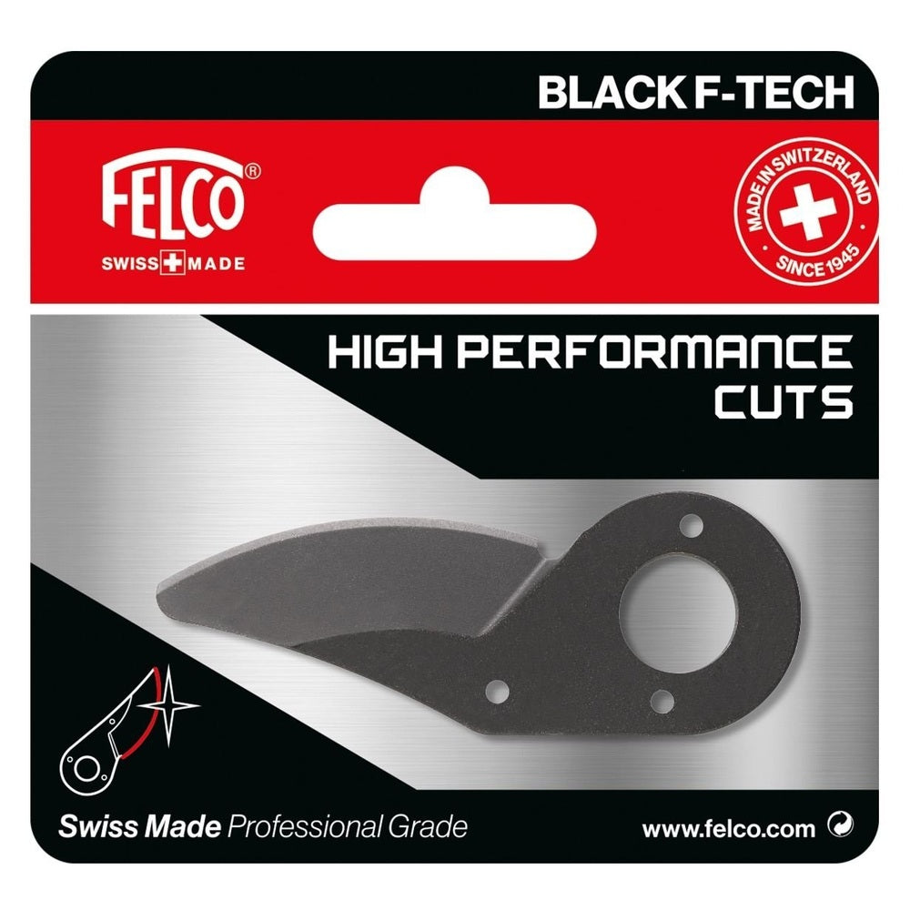 Felco 6/3 Replacement Cutting Blade Black F-Tech for pruning, sharp and durable, compatible with Felco pruners.