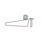 Illustration of a replacement spring assembly for garden tools, depicting the spring and its components.