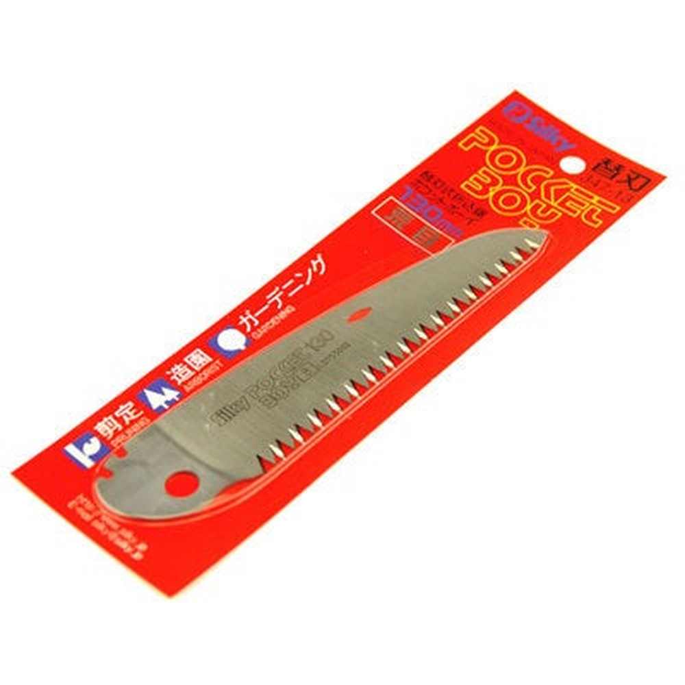 Silky Replacement Blade 130mm for POCKETBOY with large teeth configuration and durable packaging.