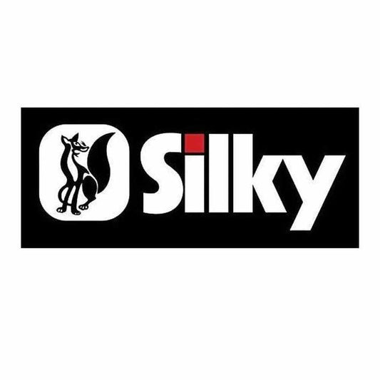Silky logo featuring a stylized fox and the brand name, representing quality saw tools and accessories.