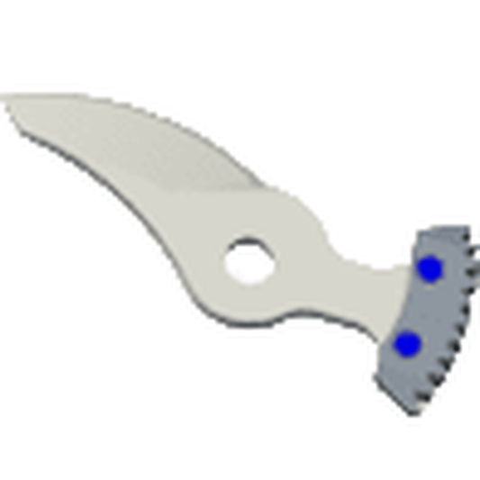 Zenport Replacement Cutting Blade EP108-B1-P5 for electric pruner, featuring durable metal design and precision cutting edge.