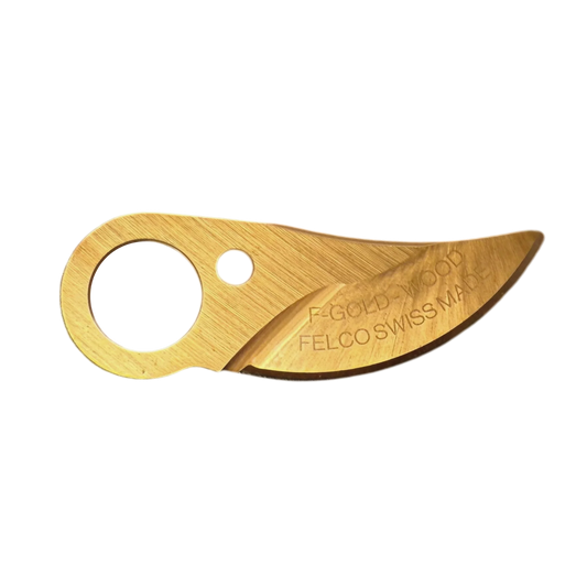 Felco Replacement Blade 834W/1 F-GOLD with engraved design, perfect for pruner replacement and precision cutting.