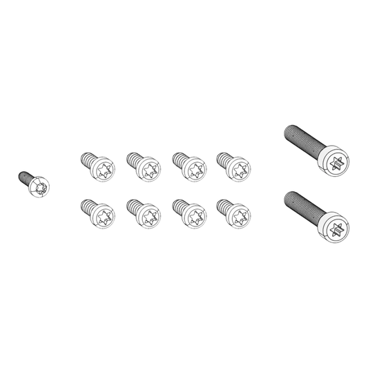 Felco Replacement shell screws 834/18 set including various sizes for pruning shear maintenance.