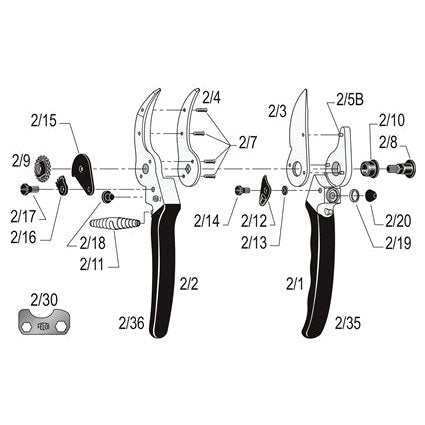 Felco 2 parts list