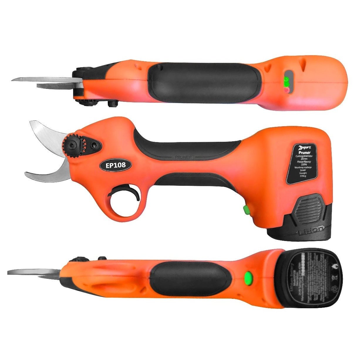 Zenport EP108 CORDLESS ePruner 1-inch Cut Battery Powered Electric Pruner