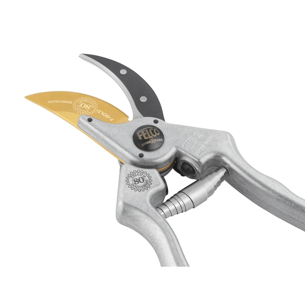 FELCO 2 – 80th Anniversary Special Edition shears showcasing gold blade and aluminum handle.