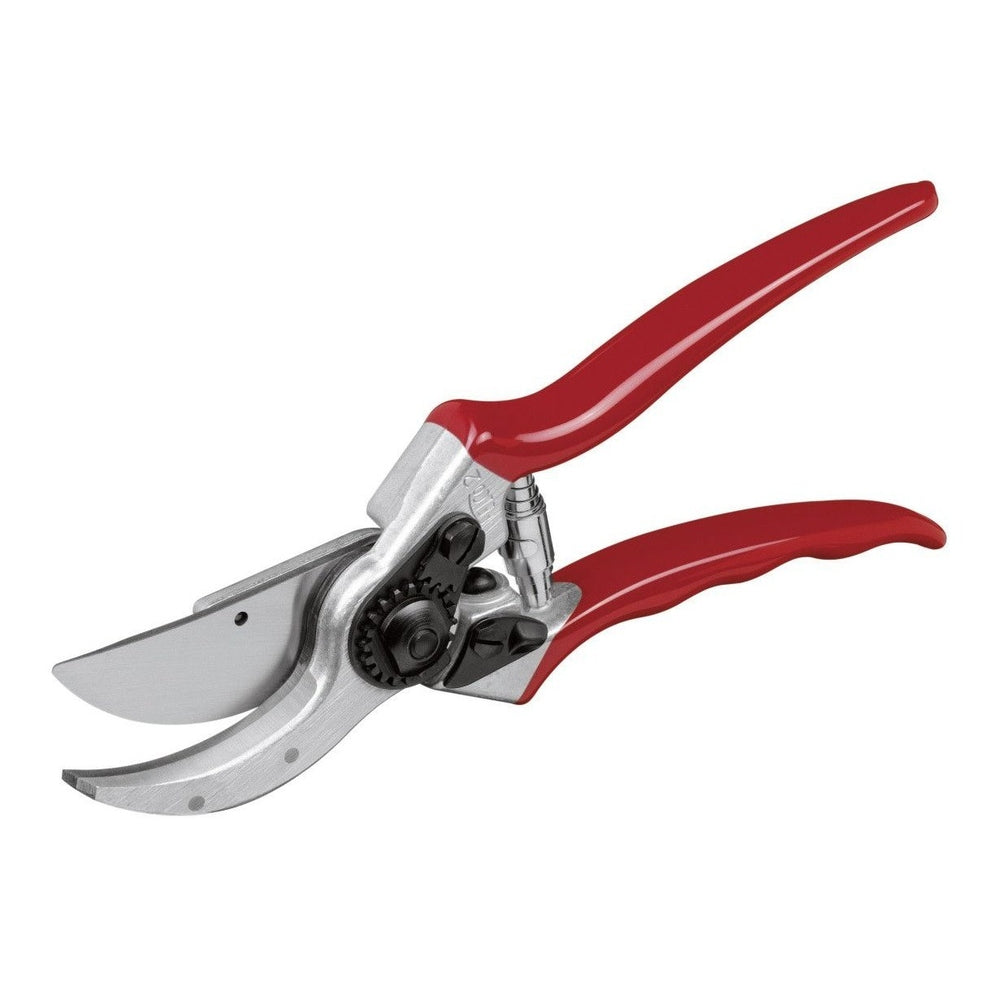 Felco 2 Pruner Classic Model F-2 with red handles and steel blades for precise pruning.