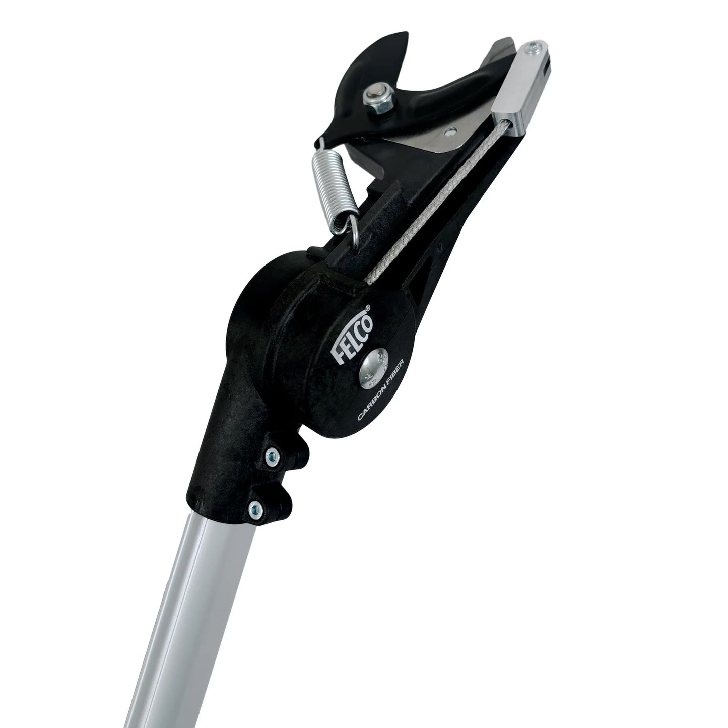 FELCO Pole Pruner 290-4M cutting head design for professional pruning with ergonomic handle.