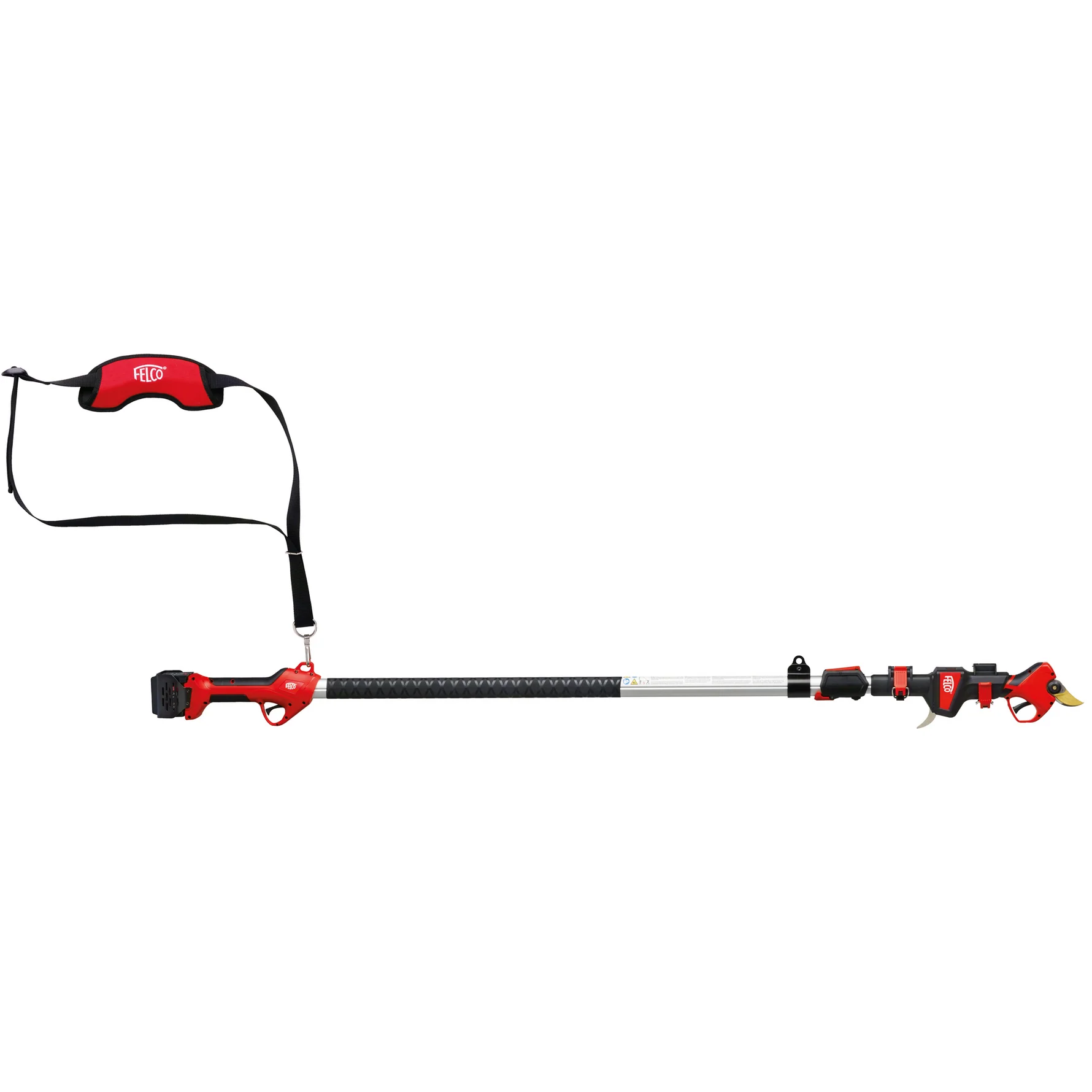 Felco Telescopic pole 834/100 with ergonomic handle and adjustable strap for overhead pruning tasks.