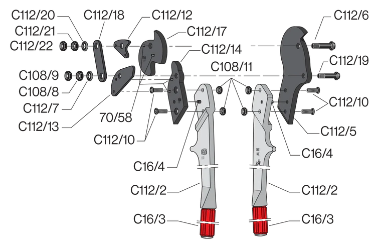 FELCO C112 Two‑Hand Steel Cable Cutter (F‑C112)